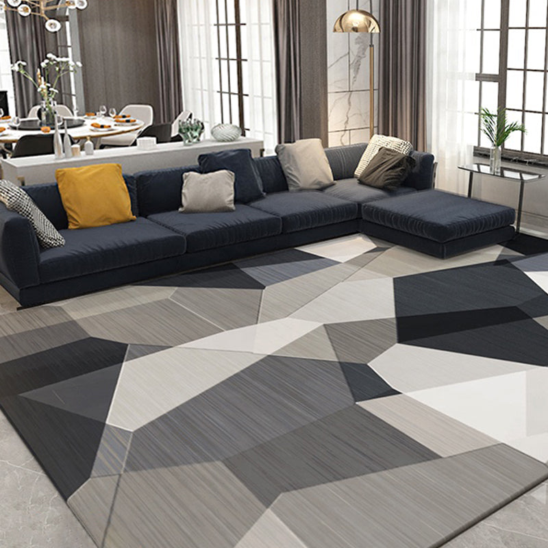 Casual Living Room Rug Multi Colored Geometric Area Rug Polypropylene Non-Slip Machine Washable Carpet Clearhalo 'Area Rug' 'Modern' 'Rugs' Rug' 2285648