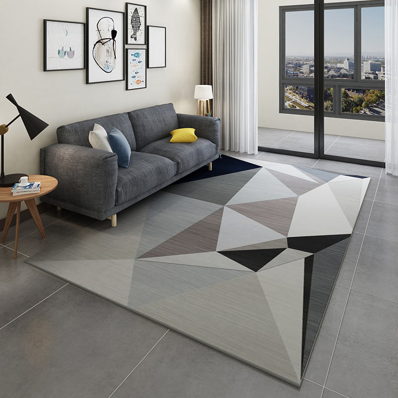 Casual Living Room Rug Multi Colored Geometric Area Rug Polypropylene Non-Slip Machine Washable Carpet Clearhalo 'Area Rug' 'Modern' 'Rugs' Rug' 2285651