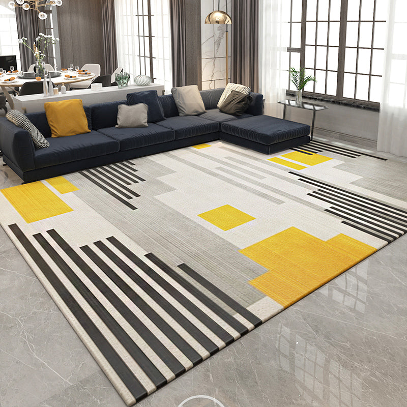 Casual Living Room Rug Multi Colored Geometric Area Rug Polypropylene Non-Slip Machine Washable Carpet Clearhalo 'Area Rug' 'Modern' 'Rugs' Rug' 2285654