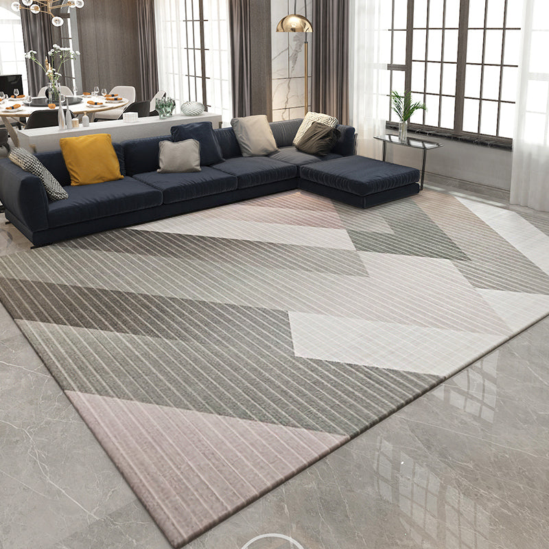 Casual Living Room Rug Multi Colored Geometric Area Rug Polypropylene Non-Slip Machine Washable Carpet Champagne Clearhalo 'Area Rug' 'Modern' 'Rugs' Rug' 2285659