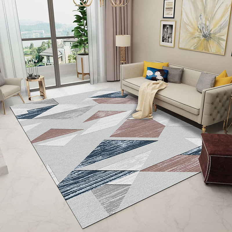 Relaxing Decoration Rug Multi Colored Geometric Printed Carpet Polyster Anti-Slip Pet Friendly Rug Light Brown Clearhalo 'Area Rug' 'Modern' 'Rugs' Rug' 2285680