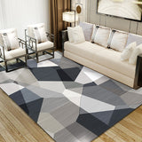 Simple Bedroom Rug Multi Color Geometric Print Area Rug Polyster Non-Slip Backing Pet Friendly Carpet Black Gray-White Clearhalo 'Area Rug' 'Modern' 'Rugs' Rug' 2285713