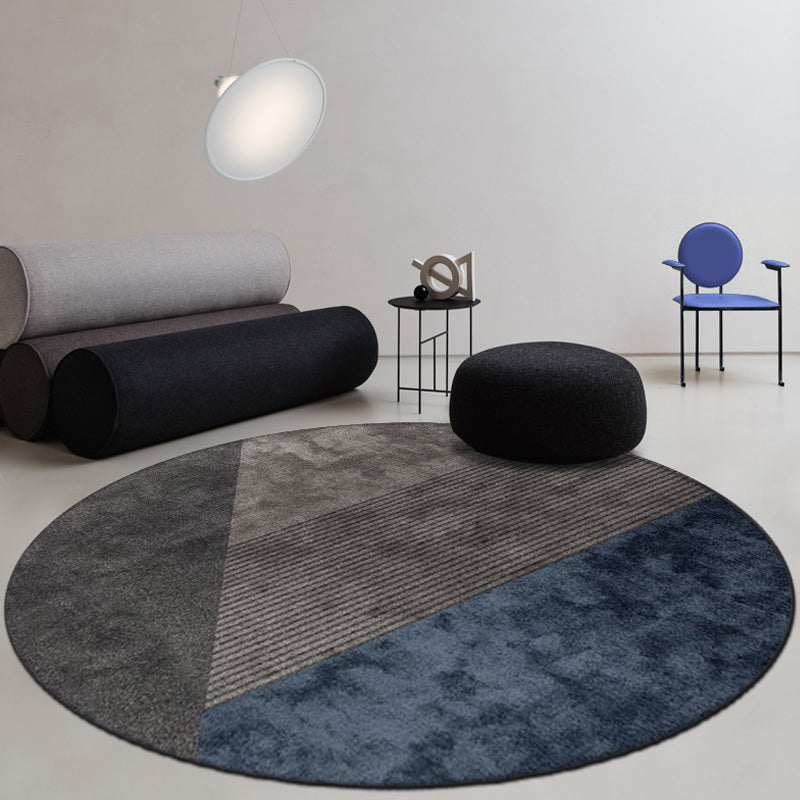 Multi-Color Parlor Rug Trendy Geometric Print Carpet Polyster Pet Friendly Machine Washable Indoor Rug Gray-Blue Clearhalo 'Area Rug' 'Modern' 'Rugs' Rug' 2285763