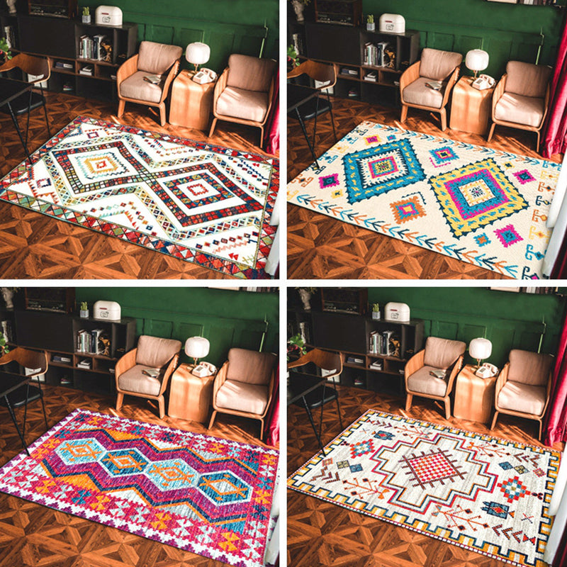 Vintage Geo Print Rug Multicolored Persian Indoor Rug Synthetics Anti-Slip Backing Easy Care Carpet for Room Clearhalo 'Area Rug' 'Moroccan' 'Rugs' Rug' 2285806