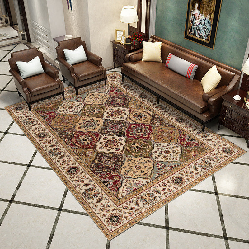 Western Living Room Rug Multicolored Geo Printed Area Carpet Synthetics Non-Slip Backing Pet Friendly Rug Clearhalo 'Area Rug' 'Moroccan' 'Rugs' Rug' 2285823