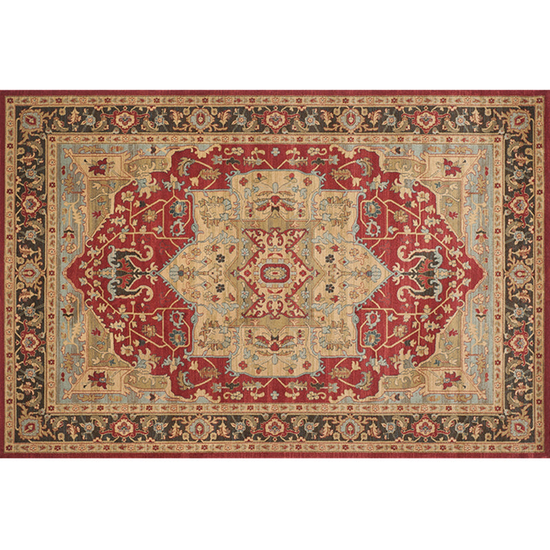 Western Living Room Rug Multicolored Geo Printed Area Carpet Synthetics Non-Slip Backing Pet Friendly Rug Red Clearhalo 'Area Rug' 'Moroccan' 'Rugs' Rug' 2285838