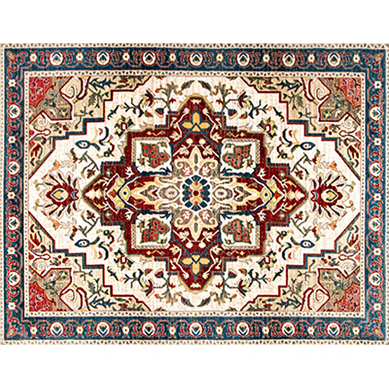 Olden Parlor Rug Multicolored Geometric Printed Area Carpet Easy Care Pet Friendly Indoor Rug Dark Red Clearhalo 'Area Rug' 'Rugs' 'Vintage' Rug' 2285904