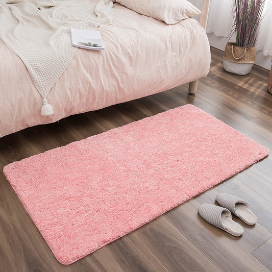 Casual Bedroom Rug Multi Colored Solid Colored Area Carpet Superfine Fiber Non-Slip Machine Washable Indoor Rug Pink Clearhalo 'Area Rug' 'Casual' 'Rugs' Rug' 2286056