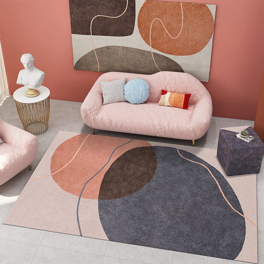 Multi-Colored Relaxing Rug Polyster Color Block Area Carpet Anti-Slip Backing Machine Washable Indoor Rug for Living Room Clearhalo 'Area Rug' 'Rug' 2286251