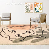 Western Living Room Rug Multi Color Abstract Print Indoor Rug Polyster Anti-Slip Backing Stain-Resistant Carpet Clearhalo 'Area Rug' 'Rug' 2286299