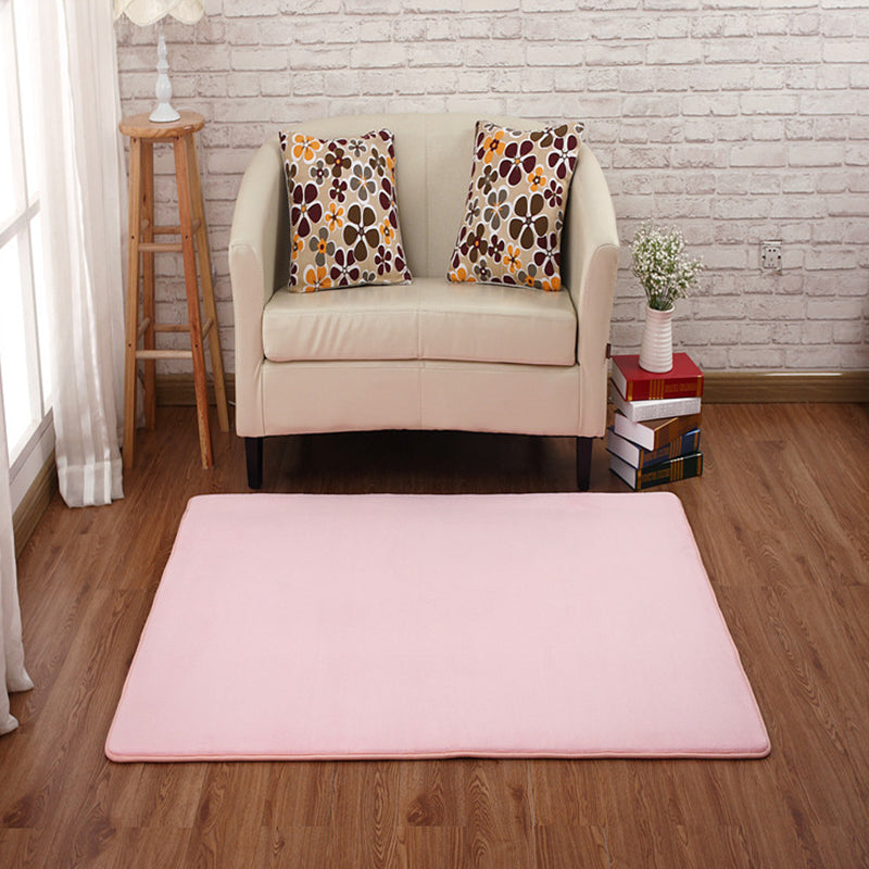 Casual Bedroom Rug Multi Color Solid Color Indoor Rug PVC Non-Slip Easy Care Washable Carpet Purple-Pink Clearhalo 'Area Rug' 'Modern' 'Rugs' Rug' 2287902