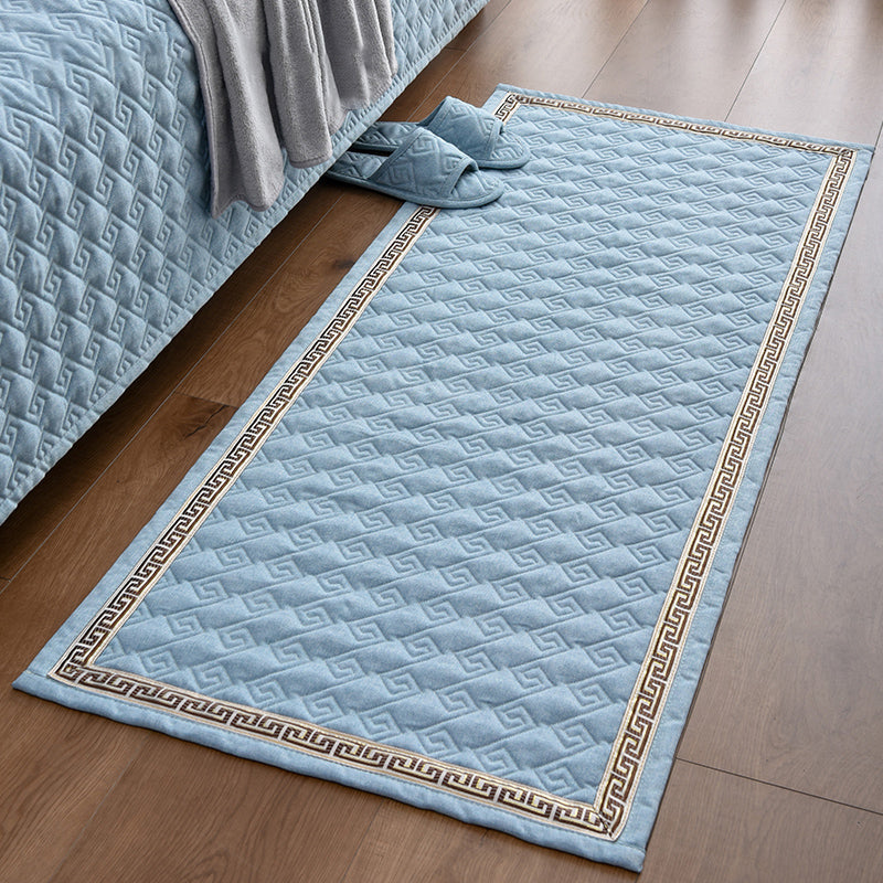 Asian Patterned Rug Multi Color Cotton Blend Indoor Rug Easy Care Pet Friendly Area Carpet for Bedroom Light Blue Clearhalo 'Area Rug' 'Rug' 2288340