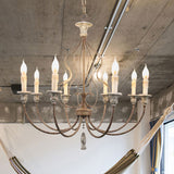 Traditional Sputnik Hanging Chandelier Metal 8 Bulbs Suspension Light in Rust for Bedroom Clearhalo 'Ceiling Lights' 'Chandeliers' Lighting' options 228849