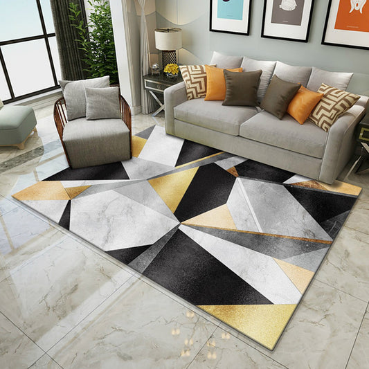 Relaxing Living Room Rug Multi Color Floral Print Indoor Rug Synthetics Non-Slip Backing Pet Friendly Area Carpet Black Clearhalo 'Area Rug' 'Modern' 'Rugs' Rug' 2288524