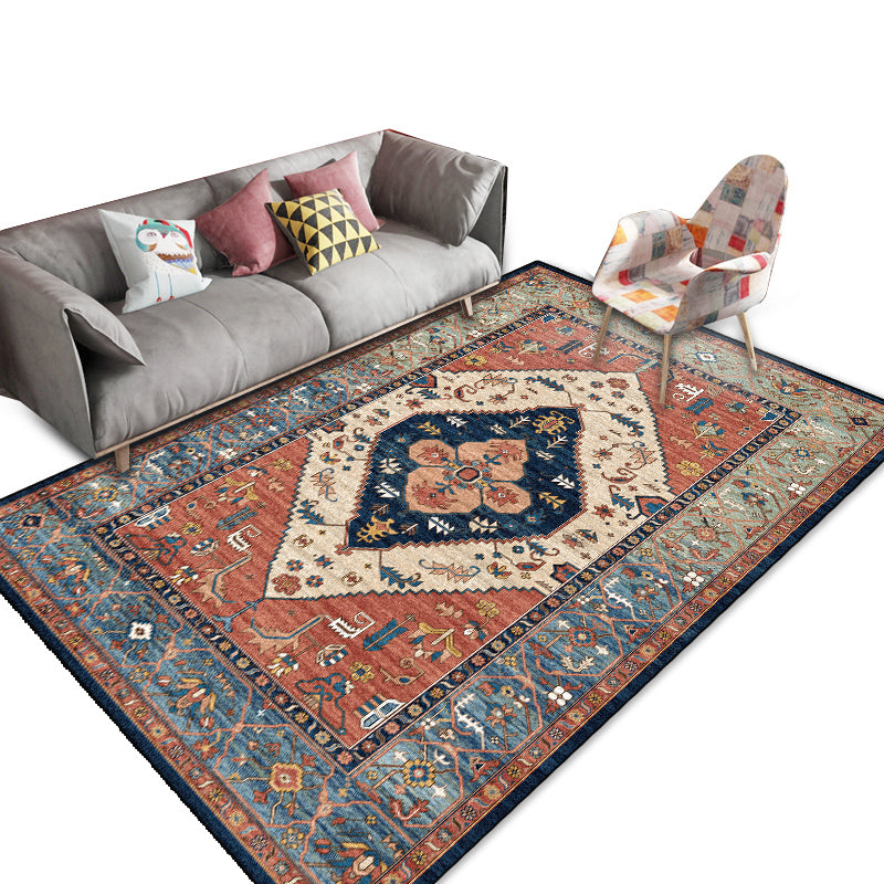 Relaxing Living Room Rug Multi Color Floral Print Indoor Rug Synthetics Non-Slip Backing Pet Friendly Area Carpet Clearhalo 'Area Rug' 'Modern' 'Rugs' Rug' 2288526