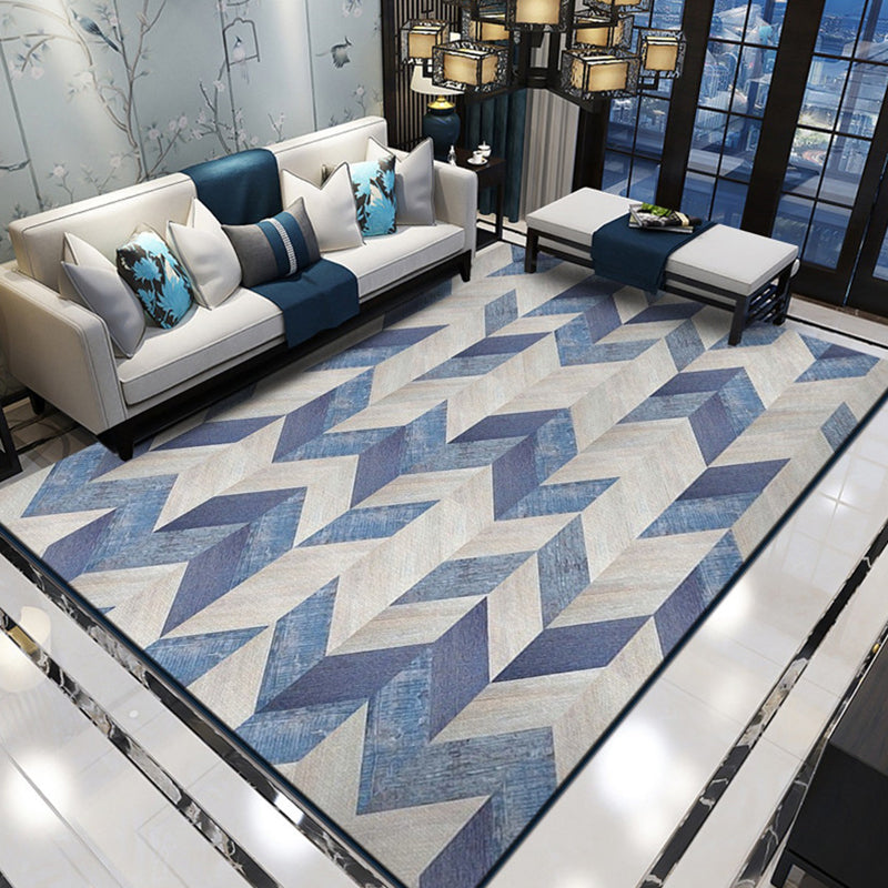 Relaxing Living Room Rug Multi Color Floral Print Indoor Rug Synthetics Non-Slip Backing Pet Friendly Area Carpet Gray-Blue Clearhalo 'Area Rug' 'Modern' 'Rugs' Rug' 2288531