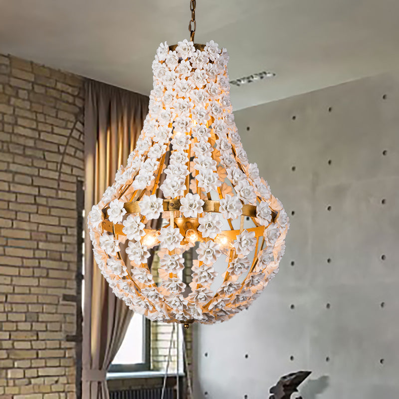 Laser-Cut Chandelier Lamp Nordic Metal 9 Heads 16"/19.5" Wide Silver/Gold Pendant Lighting Fixture with Adjustable Chain Clearhalo 'Ceiling Lights' 'Chandeliers' Lighting' options 229040