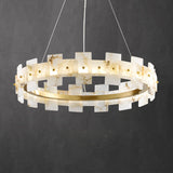 Marble Circle Hanging Lamp Minimalism White and Brass LED Pendant Light for Dining Room Clearhalo 'Ceiling Lights' 'Modern Pendants' 'Modern' 'Pendant Lights' 'Pendants' Lighting' 2290408