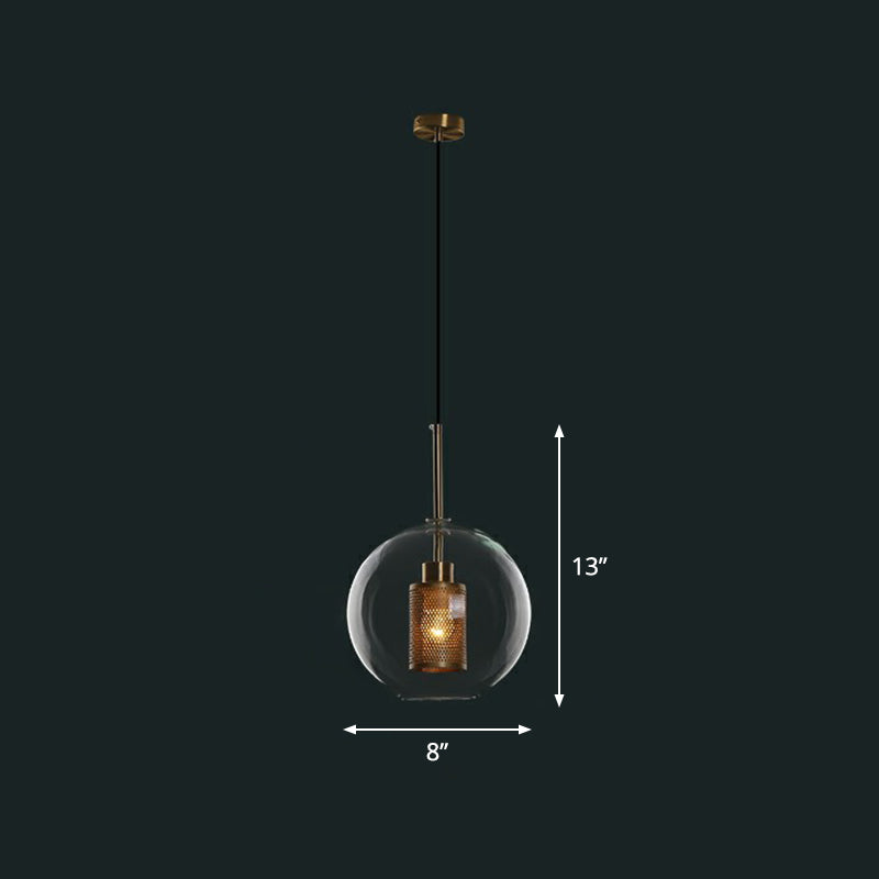 Clear Glass Shaded Hanging Light Simplicity 1 Bulb Restaurant Pendant Light Fixture Clear D Clearhalo 'Ceiling Lights' 'Lighting' 'Pendant Lights' 2293542_31c39f76-5108-4fca-ac8c-1e56c6c3d328