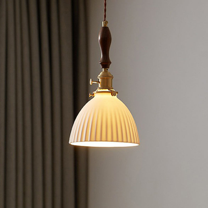 Simplicity Dome 1 Bulb Hanging Light Simplicity White Glass Pendant Light Fixture White Clearhalo 'Ceiling Lights' 'Lighting' 'Pendant Lights' 2293588_c440535d-95ff-46f6-95bf-0fb26d61c7ed