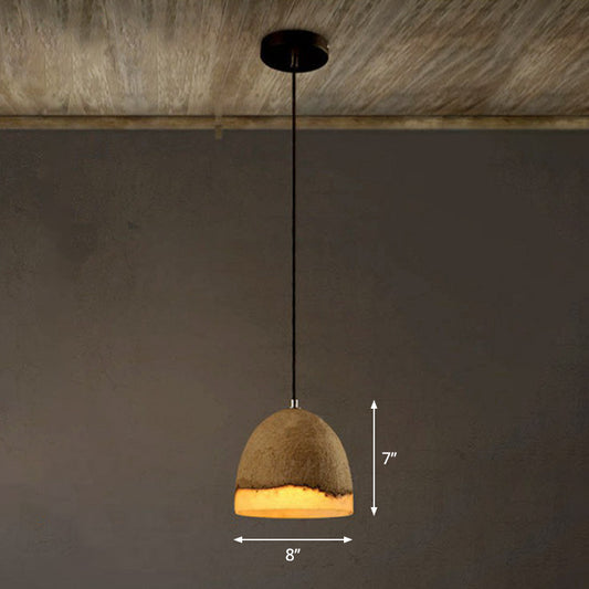 Bell Shaped Ceiling Pendant Nordic Cement 1 Bulb Dining Room Pendulum Light in Grey Grey Clearhalo 'Ceiling Lights' 'Modern Pendants' 'Modern' 'Pendant Lights' 'Pendants' Lighting' 2293746