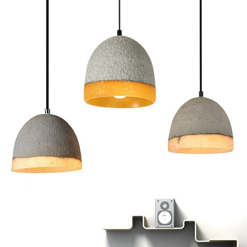 Bell Shaped Ceiling Pendant Nordic Cement 1 Bulb Dining Room Pendulum Light in Grey Clearhalo 'Ceiling Lights' 'Modern Pendants' 'Modern' 'Pendant Lights' 'Pendants' Lighting' 2293747