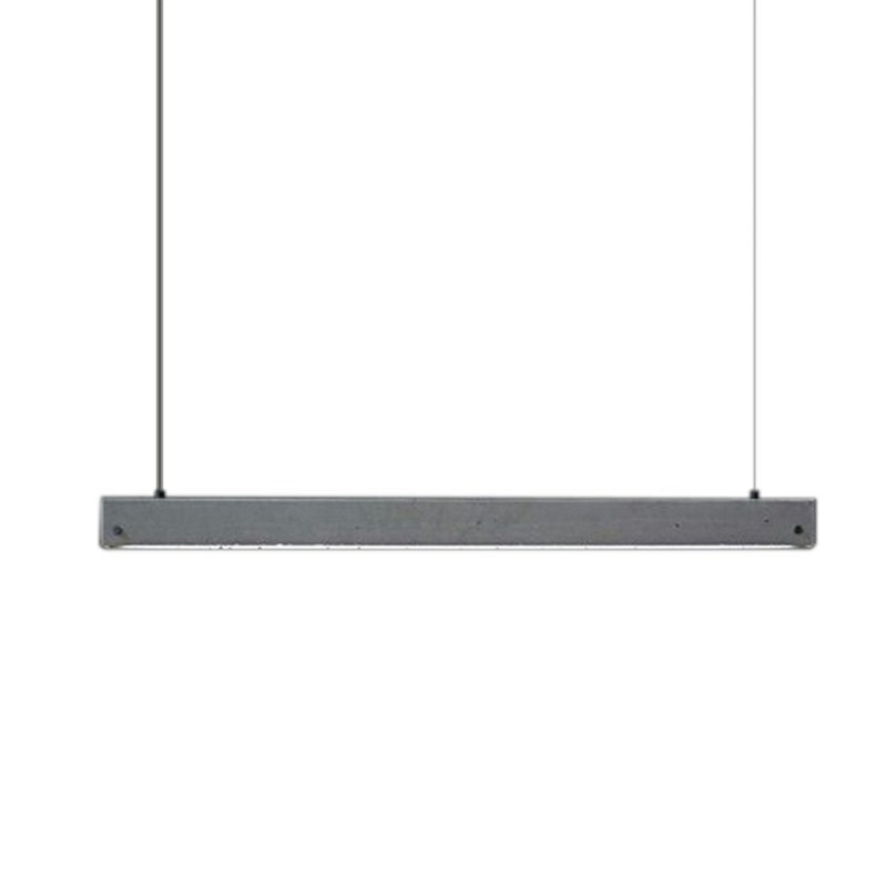 Grey Rectangular Suspension Lighting Simplicity 1 Head Cement Hanging Ceiling Light for Office Clearhalo 'Ceiling Lights' 'Modern Pendants' 'Modern' 'Pendant Lights' 'Pendants' Lighting' 2293764