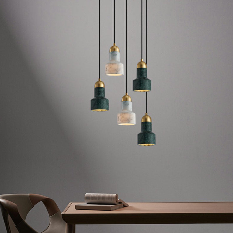 Marble Grenade Down Lighting Pendant Postmodern Single-Bulb Ceiling Hang Lamp over Table Clearhalo 'Ceiling Lights' 'Modern Pendants' 'Modern' 'Pendant Lights' 'Pendants' Lighting' 2293767