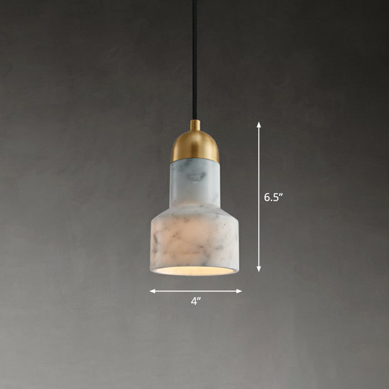 Marble Grenade Down Lighting Pendant Postmodern Single-Bulb Ceiling Hang Lamp over Table White Clearhalo 'Ceiling Lights' 'Modern Pendants' 'Modern' 'Pendant Lights' 'Pendants' Lighting' 2293768