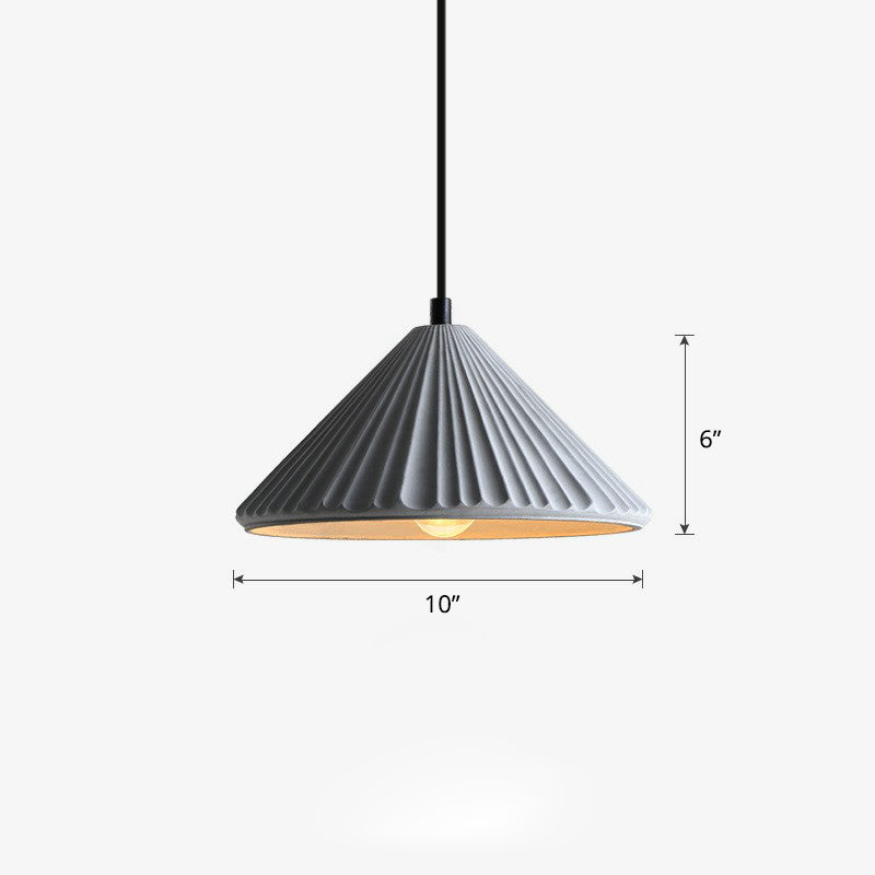 Cement Conical Pendant Ceiling Light Macaron Single Suspension Light Fixture for Living Room Grey Clearhalo 'Ceiling Lights' 'Modern Pendants' 'Modern' 'Pendant Lights' 'Pendants' Lighting' 2293783