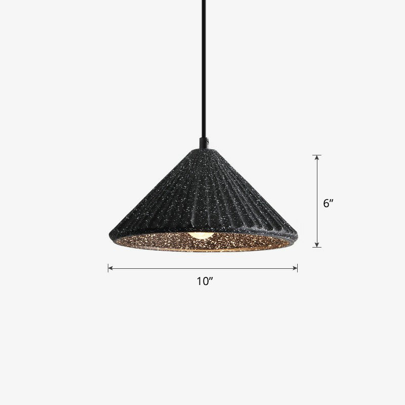 Cement Conical Pendant Ceiling Light Macaron Single Suspension Light Fixture for Living Room Black-White Clearhalo 'Ceiling Lights' 'Modern Pendants' 'Modern' 'Pendant Lights' 'Pendants' Lighting' 2293790