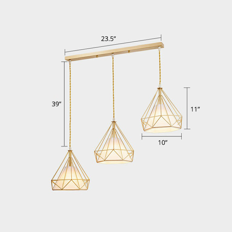 3 Heads Wire Frame Cluster Pendant Light Nordic Metal Hanging Ceiling Light for Dining Room Gold B Linear Clearhalo 'Art Deco Pendants' 'Black' 'Cast Iron' 'Ceiling Lights' 'Ceramic' 'Crystal' 'Industrial Pendants' 'Industrial' 'Metal' 'Middle Century Pendants' 'Pendant Lights' 'Pendants' 'Rustic Pendants' 'Tiffany' Lighting' 2294061