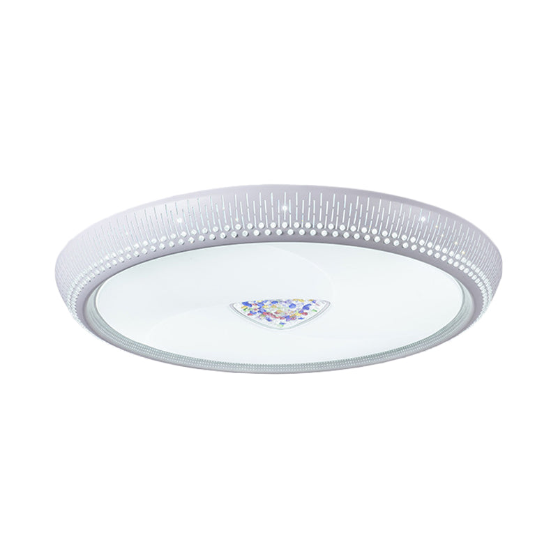 Circular Flush Mount Lighting Modernist Acrylic Led White Flush Ceiling Light Fixture in White Light, 23"/31" Wide Clearhalo 'Ceiling Lights' 'Close To Ceiling Lights' 'Close to ceiling' 'Flush mount' Lighting' 229416