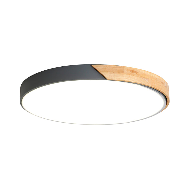 Splicing Circle LED Flushmount Lighting Nordic Wood Bedroom Ceiling Light Fixture Clearhalo 'Ceiling Lights' 'Close To Ceiling Lights' 'Close to ceiling' 'Flush mount' Lighting' 2294164