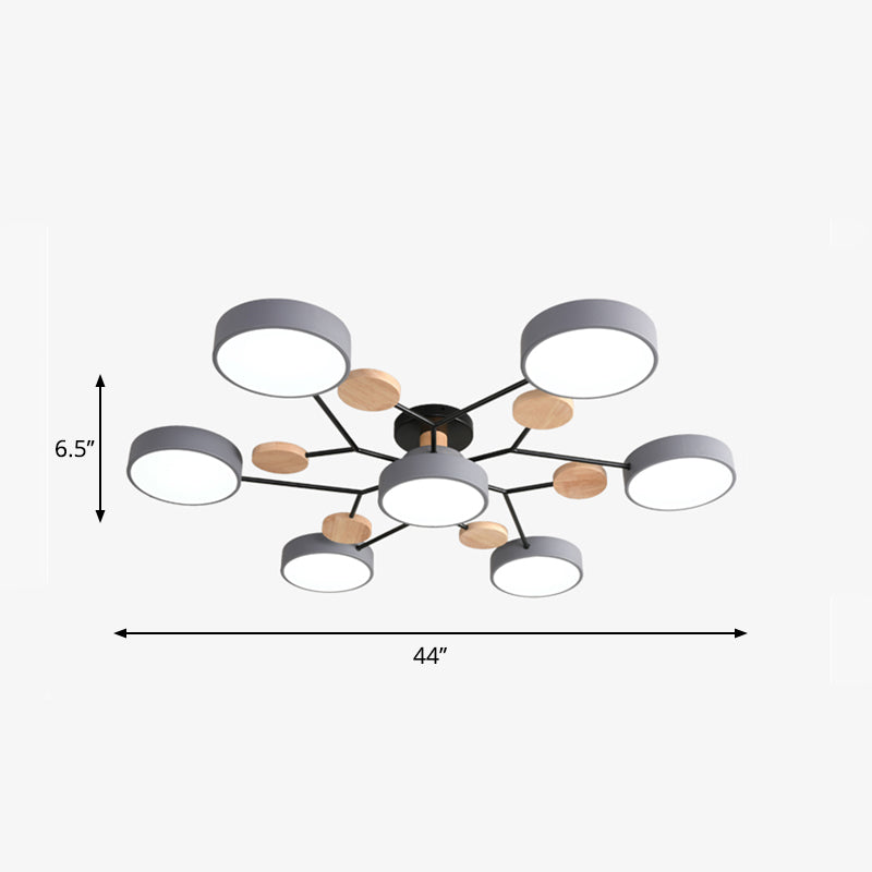 Tree Branch-Like Metal Flush Light Nordic LED Close to Ceiling Light for Bedroom Clearhalo 'Ceiling Lights' 'Close To Ceiling Lights' 'Close to ceiling' 'Semi-flushmount' Lighting' 2294262