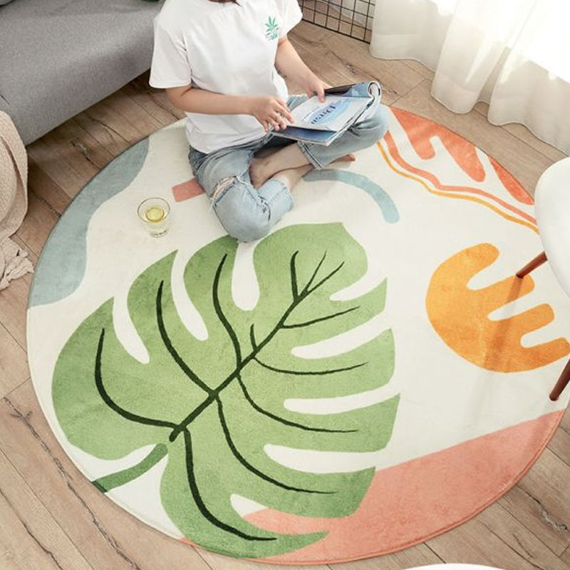 Relaxing Abstract Rug Multi Colored Synthetics Indoor Rug Non-Slip Backing  Pet Friendly Area Carpet for Living Room - Clearhalo