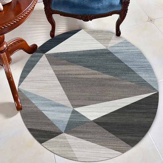 Comfort Bedroom Rug Multi Colored Geo Printed Indoor Rug Polyster Non-Slip Washable Area Carpet Brown Clearhalo 'Area Rug' 'Modern' 'Rugs' Rug' 2295886