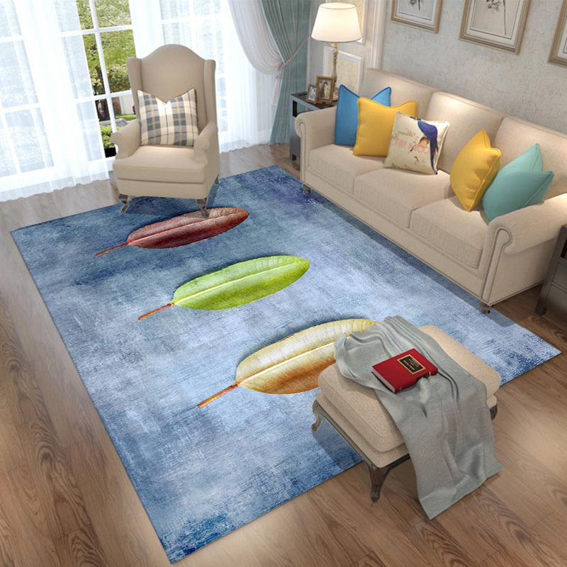 Fancy Geometric Rug Multicolored Polypropylene Area Rug Anti-Slip Backing Easy Care Indoor Rug for Room Blue Clearhalo 'Area Rug' 'Modern' 'Rugs' Rug' 2295955