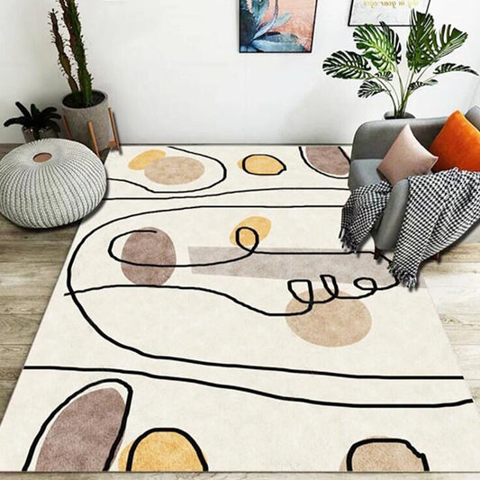 Western Decoration Rug Multi Colored Color Block Indoor Rug Cotton Blend Easy Care Machine Carpet Cream Gray Clearhalo 'Area Rug' 'Rug' 2296085