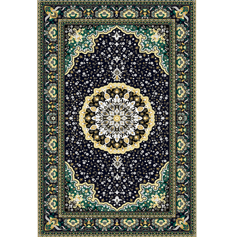 Nostalgia Floral Printed Rug Multi Color Synthetics Indoor Rug Non-Slip Backing Washable Carpet for Parlor Clearhalo 'Area Rug' 'Rugs' 'Vintage' Rug' 2296193