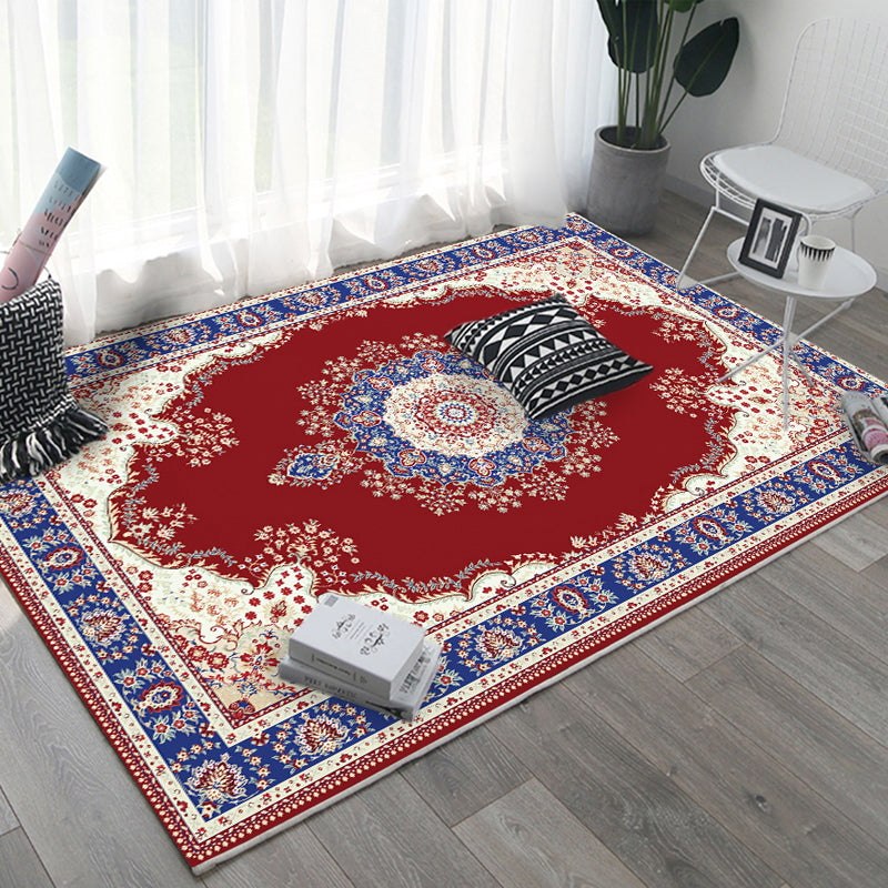 Retro Multicolor Moroccan Rug Polyster Geo Pattern Indoor Rug Anti-Slip Backing Pet Friendly Area Carpet for Bedroom Clearhalo 'Area Rug' 'Moroccan' 'Rugs' Rug' 2296206