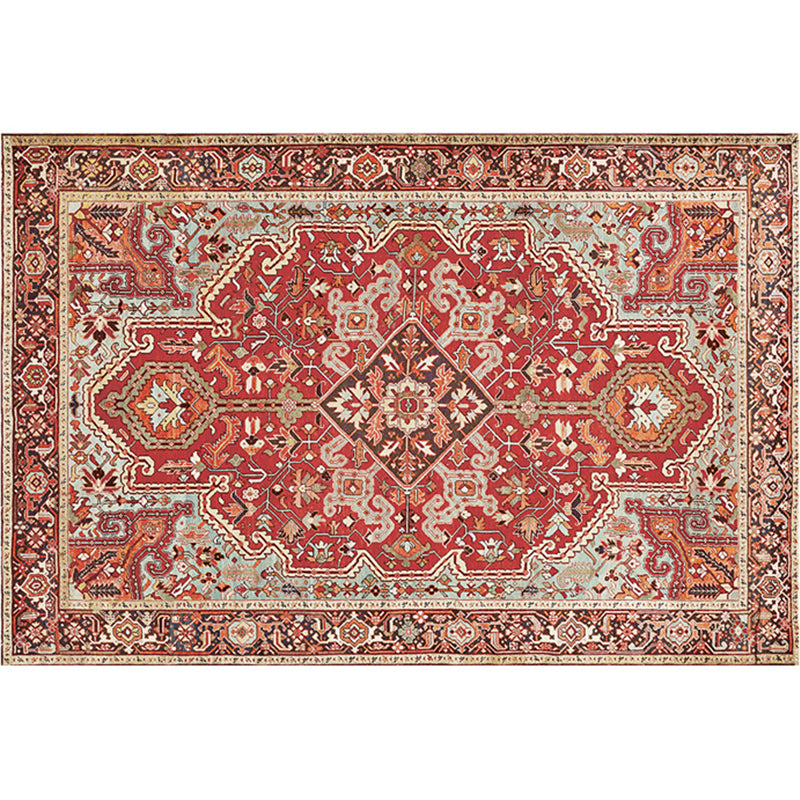 Retro Multicolor Moroccan Rug Polyster Geo Pattern Indoor Rug Anti-Slip Backing Pet Friendly Area Carpet for Bedroom Orange Red Clearhalo 'Area Rug' 'Moroccan' 'Rugs' Rug' 2296209