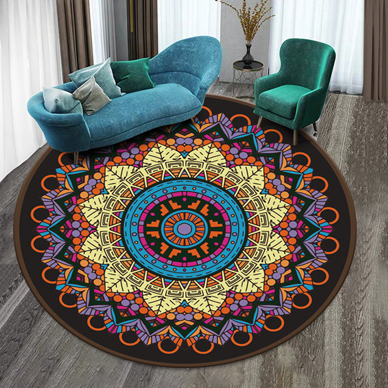 Designer Decoration Rug Multi Colored Floral Pattern Indoor Rug Synthetics Pet Friendly Washable Carpet Beige Clearhalo 'Area Rug' 'Moroccan' 'Rugs' Rug' 2296233