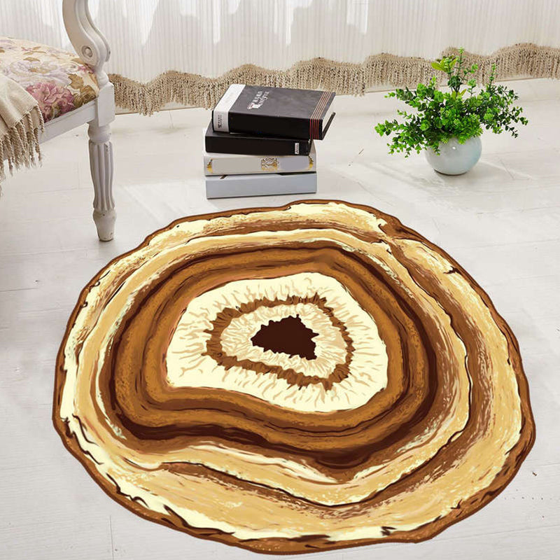 Unique Decoration Rug Multicolor 3D Print Area Rug Polypropylene Easy Care Pet Friendly Washable Indoor Rug Brown Clearhalo 'Area Rug' 'Rug' 2296335