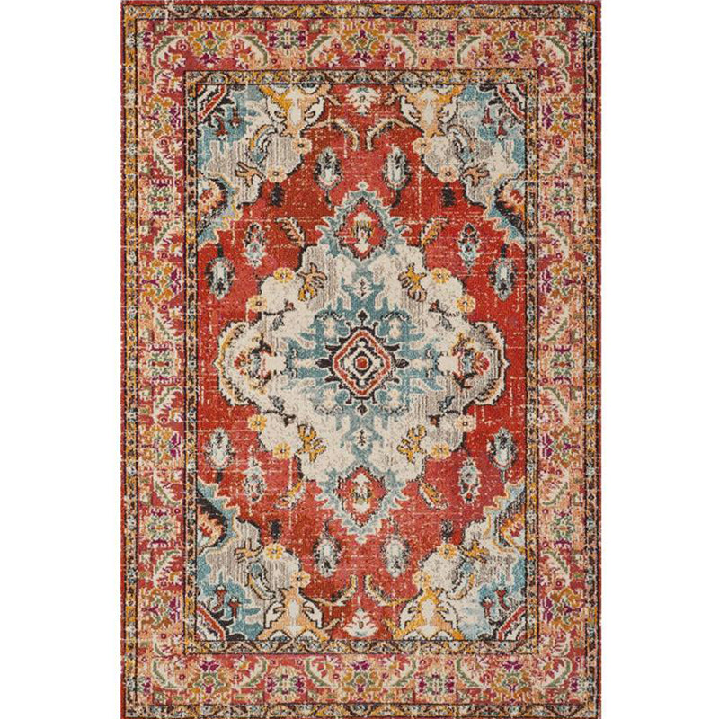 Moroccan Living Room Rug Multi Colored Geometric Pattern Indoor Rug Polyster Anti-Slip Backing Washable Carpet Clearhalo 'Area Rug' 'Moroccan' 'Rugs' Rug' 2296364