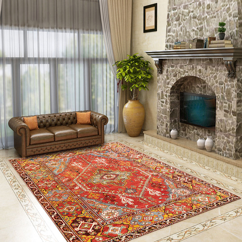 Multicolored Living Room Rug Oriental Geo Patterned Area Carpet Polypropylene Non-Slip Backing Pet Friendly Indoor Rug Clearhalo 'Area Rug' 'Moroccan' 'Rugs' Rug' 2296381