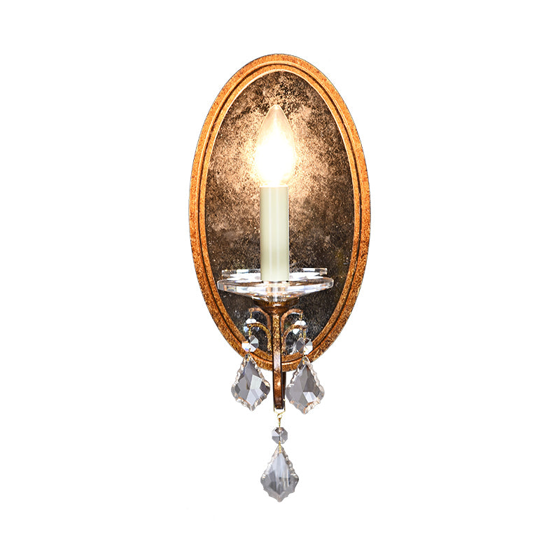 1 Light Open Bulb Wall Lamp Country Antique Brass Metal Sconce Light Fixture for Bedroom Clearhalo 'Wall Lamps & Sconces' 'Wall Lights' Lighting' 229841