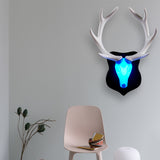 LED Deer Wall Lamp Country White/Blue Resin Sconce Light Fixture for Living Room with White/Black Antler Clearhalo 'Wall Lamps & Sconces' 'Wall Lights' Lighting' 229913