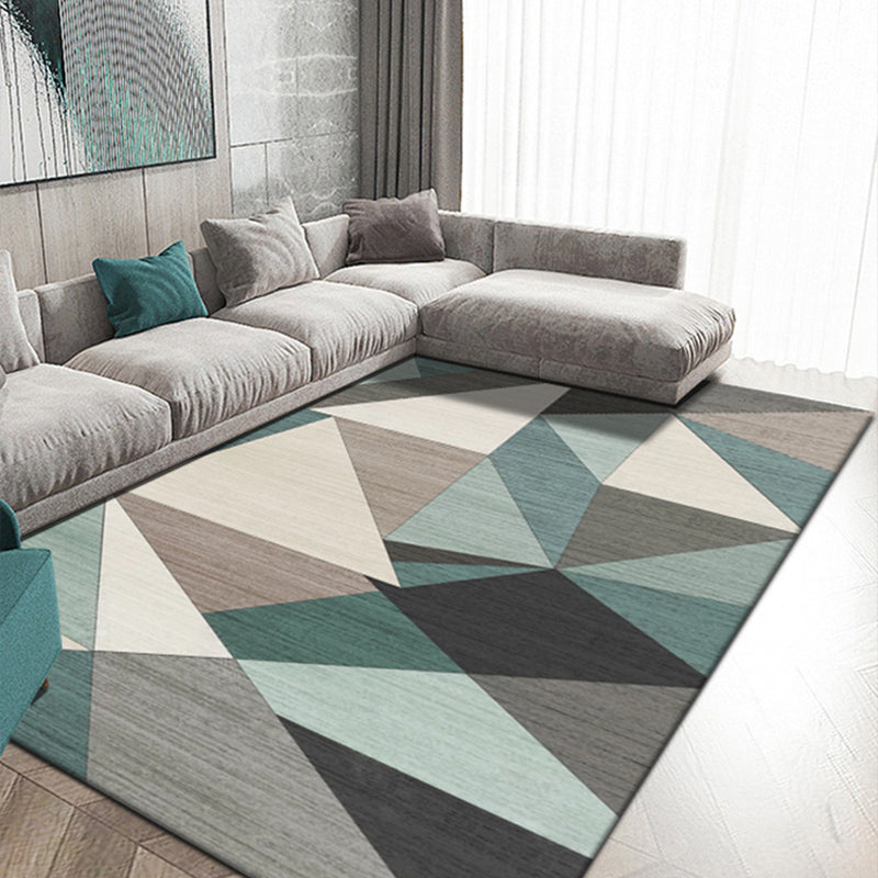 Novelty Living Room Rug Multi Colored Geometric Indoor Rug Polypropylene Non-Slip Backing Pet Friendly Carpet Clearhalo 'Area Rug' 'Modern' 'Rugs' Rug' 2300096