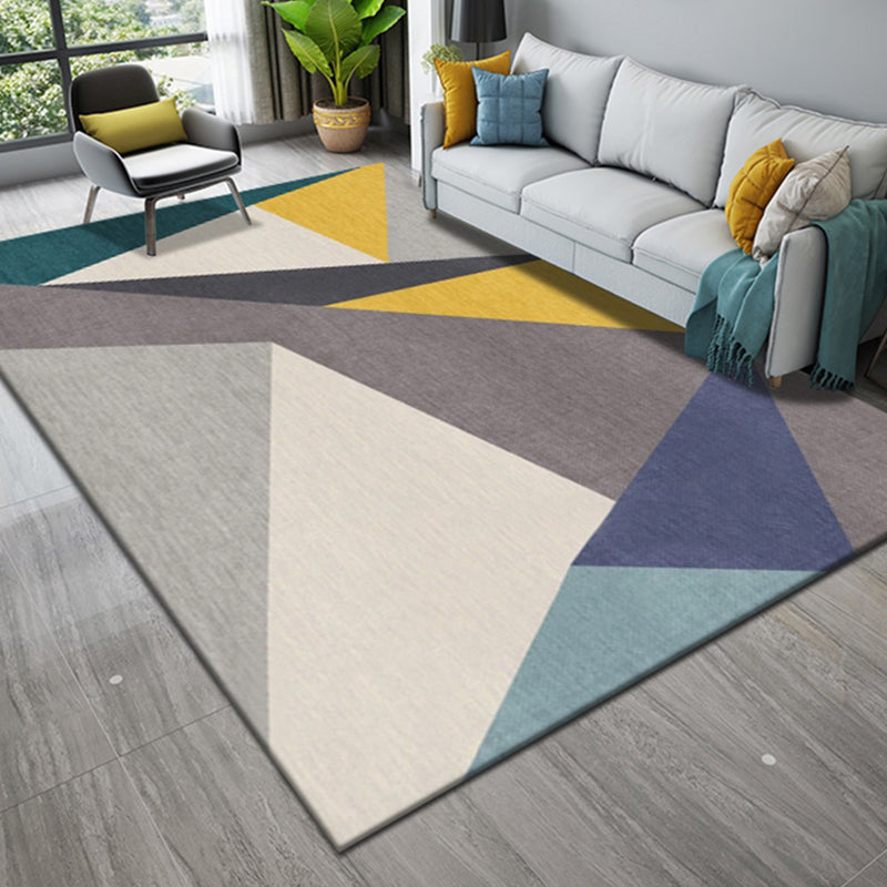 Novelty Living Room Rug Multi Colored Geometric Indoor Rug Polypropylene Non-Slip Backing Pet Friendly Carpet Light Brown Clearhalo 'Area Rug' 'Modern' 'Rugs' Rug' 2300102